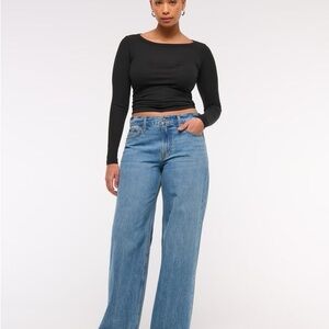 Abercrombie & Fitch Light Blue Wide-Leg Jeans